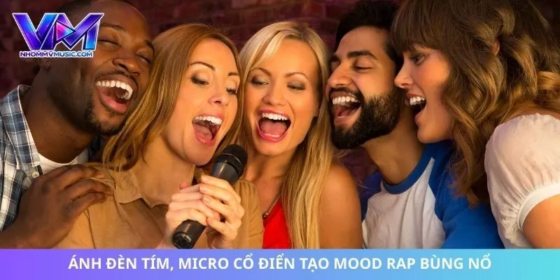 Ánh đèn tím, micro cổ điển tạo mood rap bùng nổ