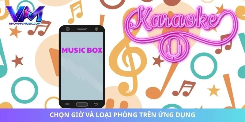 Chọn giờ và loại phòng trên ứng dụng